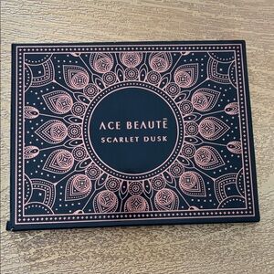 Ace Beaute Scarlet Dusk Palette with Black and Gold Design